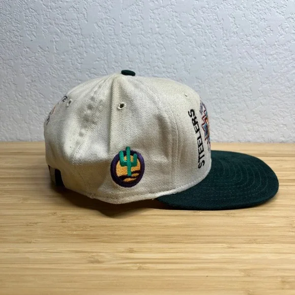 New Era Super Bowl XXX 1996 Vintage Hat Steelers vs Cowboys Cream Green 90s OSFA - Picture 2 of 8